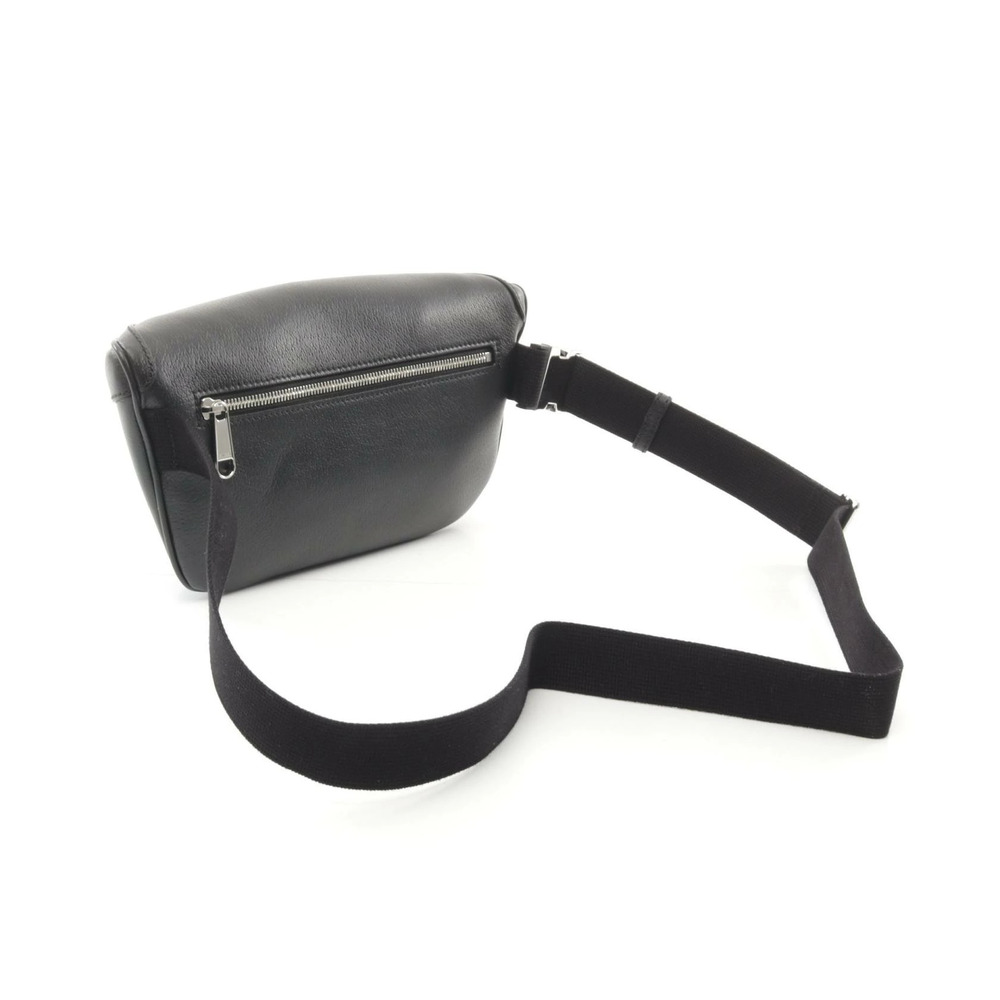 Gucci Belt GG Black Leather Supreme Waist Canvas Bag